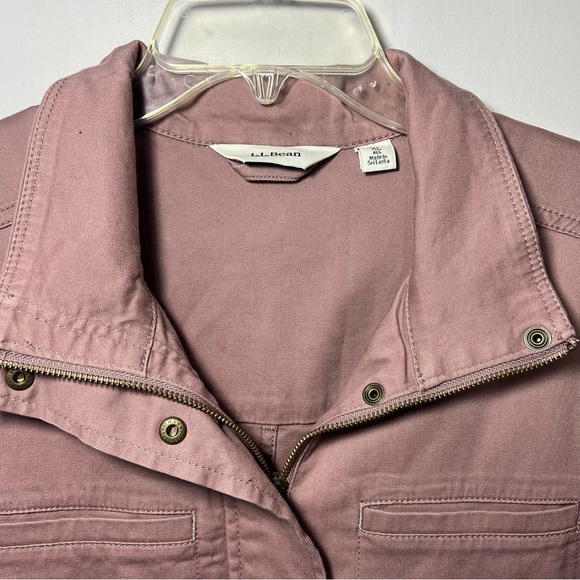 LL Bean Field Barn Jacket Sz XL Utility Cargo Chore Lightweight Pink Garden Girl - Picture 12 of 15